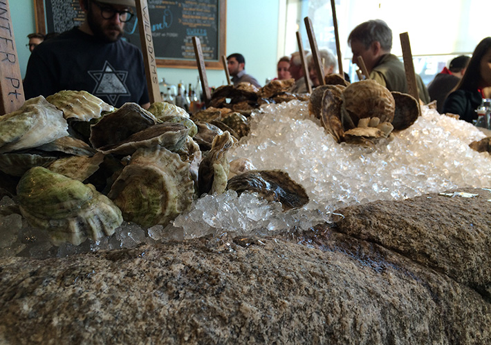 hungry for design eventide granite oyster bar detail